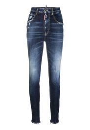 Dsquared2 high-waisted faded skinny jeans - Blu