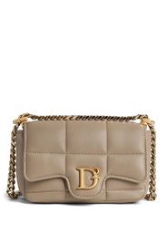 Dsquared2 logo-plaque quilted leather bag - Toni neutri