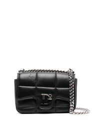 Dsquared2 logo-plaque quilted crossbody bag - Nero