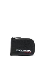 Dsquared2 logo-print zip-up wallet - Nero