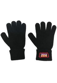 Dsquared2 logo-patch gloves - Nero