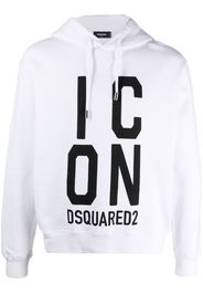 Dsquared2 Icon-print cotton hoodie - Bianco