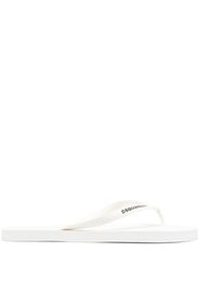 Dsquared2 embossed-logo flip flops - Bianco