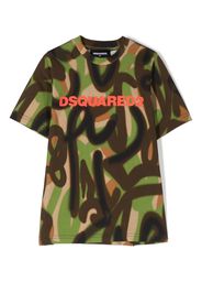 Dsquared2 Kids all-over print T-shirt - Verde