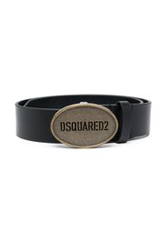 Dsquared2 Kids logo-buckle leather belt - Nero