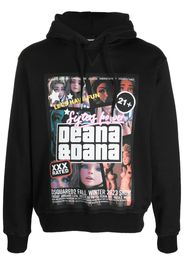 Dsquared2 Felpa con stampa grafica - Nero