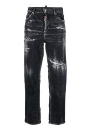 Dsquared2 Jeans crop con effetto vissuto - Nero