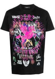 Dsquared2 T-shirt con stampa grafica - Nero
