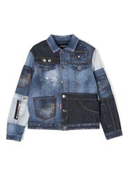 Dsquared2 Kids patchwork denim jacket - Blu