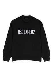 Dsquared2 Kids Maglione girocollo con stampa - Nero