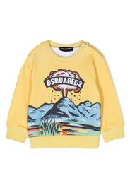 Dsquared2 Kids Felpa con stampa - Giallo