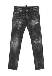 Dsquared2 Kids Jeans slim con effetto vissuto - Nero