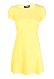 Dsquared2 surfer-jacquard skater dress - Giallo