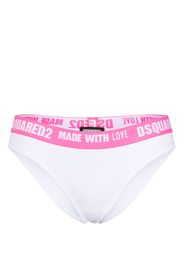 Dsquared2 logo-print elasticated briefs - Bianco