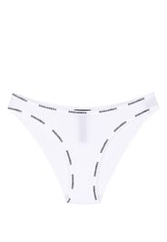 Dsquared2 logo-waistband lace briefs - Bianco