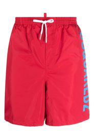 Dsquared2 logo-print beach shorts - Rosso