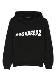 Dsquared2 Kids logo-print cotton hoodie - Nero