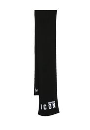 Dsquared2 embroidered-logo knitted scarf - Nero