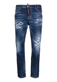 Dsquared2 mid-rise distressed skinny jeans - Blu