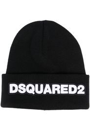 Dsquared2 logo-patch wool beanie - Nero