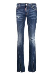 Dsquared2 distressed-effect slit-hem skinny jeans - Blu