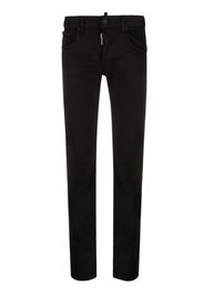 Dsquared2 Jeans dritti con applicazione logo - Nero