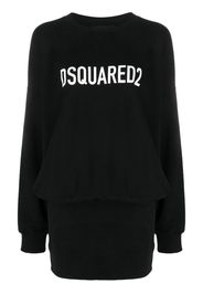 Dsquared2 logo-print sweatshirt minidress - Nero