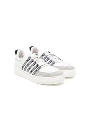 Dsquared2 Kids logo-print leather sneakers - Bianco