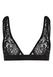 Dsquared2 logo-embroidered lace bra - Nero