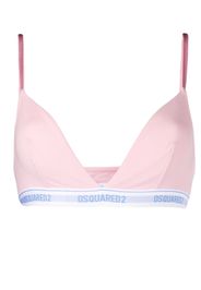 Dsquared2 Reggiseno a triangolo Technicolor con banda logo - Rosa