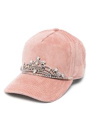 Dsquared2 crown-detail corduroy cotton cap - Rosa
