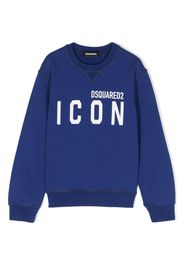 Dsquared2 Kids Icon-print cotton sweatshirt - Blu