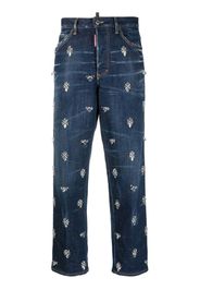 Dsquared2 Crystal Flies high-rise jeans - Blu