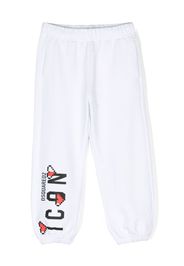 Dsquared2 Kids Icon-print cotton track pants - Bianco