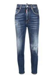 Dsquared2 distressed-effect cropped jeans - Blu