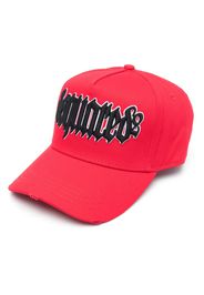 Dsquared2 logo-embroidered distressed cotton cap - Rosso