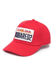 Dsquared2 Kids logo-patch cotton cap - Rosso