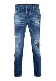 Dsquared2 distressed slim-cut jeans - Blu