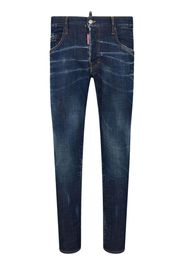 Dsquared2 Jeans slim con applicazione - Blu