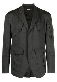 Dsquared2 multiple-pocket single-breasted blazer - Grigio