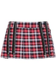 Dsquared2 checked pleated mini skirt - Rosso