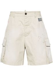 Dsquared2 paint splatter-detail cargo shorts - Toni neutri