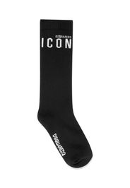 Dsquared2 Kids logo-jacquard socks - Nero