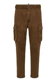 Dsquared2 belted tapered cargo trousers - Marrone