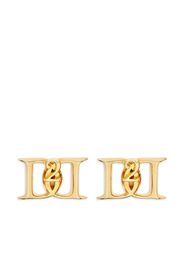 Dsquared2 Orecchini a bottone con placca logo - Oro