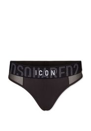 Dsquared2 Perizoma Icon con inserti in rete - Nero