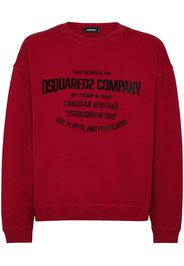 DSQUARED2 Felpa con stampa - Rosso