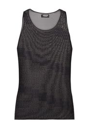 DSQUARED2 Top smanicato con stampa - Nero