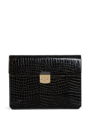 DSQUARED2 Clutch con effetto pelle di coccodrillo - Nero