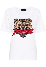 DSQUARED2 logo-print T-shirt - Bianco